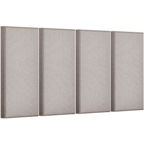 4 PCS Acoustic Panels, 2 inch Thick 23.6 x 11.8 inch Fiberglass Sound Absorbing Panels, Self-adhesive Soundproof Wall Boards, for Studios, Office