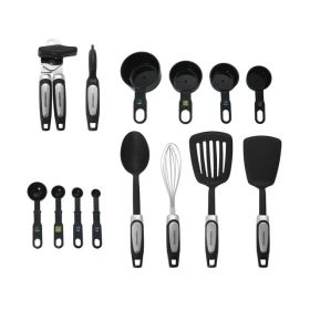 14-Piece Kitchen Tool and Gadget Utensil Set â€“ Black, Heat-Resistant Nylon, Dishwasher Safe