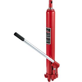 Hydraulic Long Ram Jack, 3 Tons/6600 lbs Capacity, with Single Piston Pump and Clevis Base, Manual Cherry Picker with Handle, for Garage/Shop Cranes