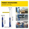 Hydraulic Long Ram Jack, 8 Tons/17363 lbs Capacity, with Single Piston Pump and Clevis Base, Manual Cherry Picker with Handle, for Garage/Shop Cranes