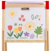 Art Easel for Kids, 3-in-1 Wooden Double-Sided Kid's Art Easel with Magnetic Whiteboard, Chalkboard, Paper Roll