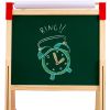 Art Easel for Kids, 3-in-1 Wooden Double-Sided Kid's Art Easel with Magnetic Whiteboard, Chalkboard, Paper Roll