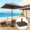 Square Patio Umbrella Base Holder, Heavy Duty Outdoor Umbrella Stand Base, Filled Up to 42lbs with Stand or 33lbs with Water for Garden, Poolside