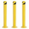 Safety Bollard Post 36/42 inch Height Safety Bollard, 3/3.5 inch Diameter Powder Coated Steel Bollard Post