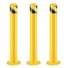 Safety Bollard Post 36/42 inch Height Safety Bollard, 3/3.5 inch Diameter Powder Coated Steel Bollard Post