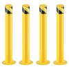 Safety Bollard Post 36/42 inch Height Safety Bollard, 3/3.5 inch Diameter Powder Coated Steel Bollard Post