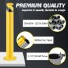 Safety Bollard Post 36/42 inch Height Safety Bollard, 3/3.5 inch Diameter Powder Coated Steel Bollard Post